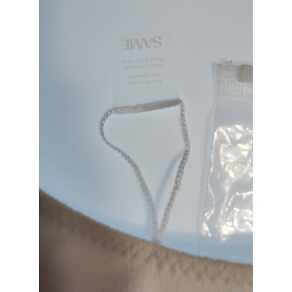 SAME Los Angeles Bottom Swim  Womens High Rise 90s Small Faux Suede White - Picture 7 of 7